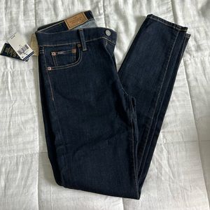 Dark blue jeans Ralph Lauren polo